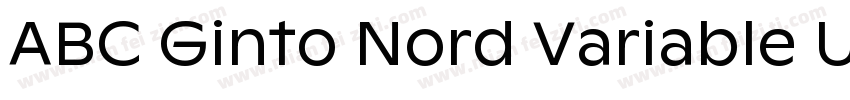 ABC Ginto Nord Variable Unlicensed字体转换